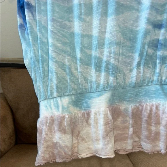 Young Fabulous and Broke Blue Tie-Dye Women's Top Size L - Picture 5 of 8